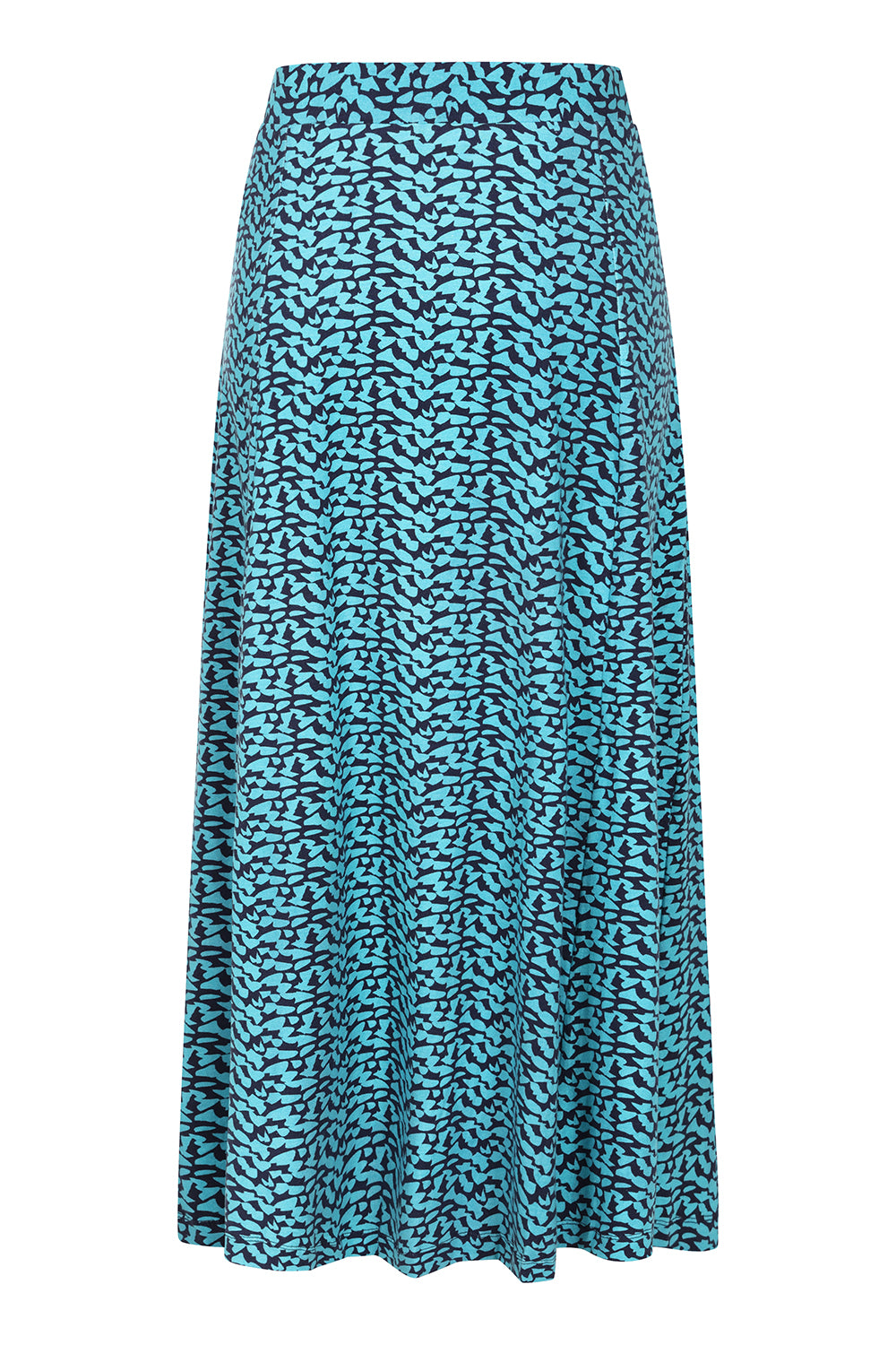 Orla Skirt - Abstract Print Blue - GOTS Organic Cotton Jersey