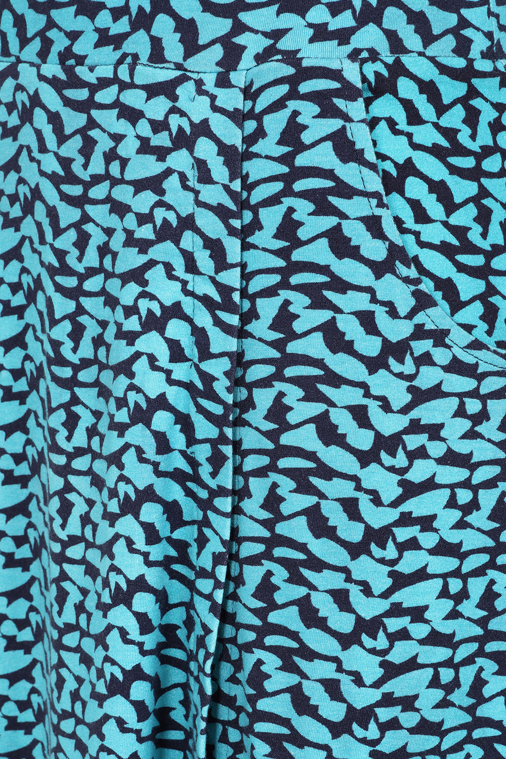 Orla Skirt - Abstract Print Blue - GOTS Organic Cotton Jersey