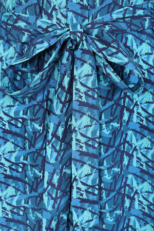 Osier Shirt Dress  - Brush Print Blue - Lenzing EcoVero