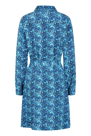 Osier Shirt Dress  - Brush Print Blue - Lenzing EcoVero