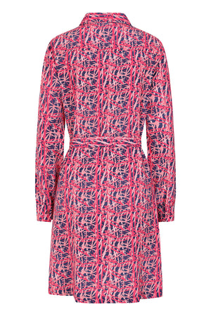 Osier Shirt Dress  - Brush Print Pink - Lenzing EcoVero