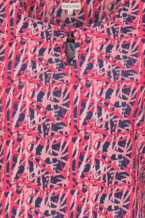 Rowan Top - Brush Print Pink - Lenzing Eco Vero