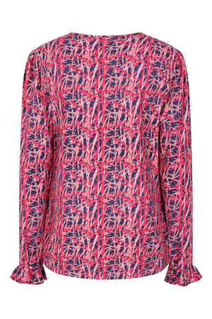 Rowan Top - Brush Print Pink - Lenzing Eco Vero