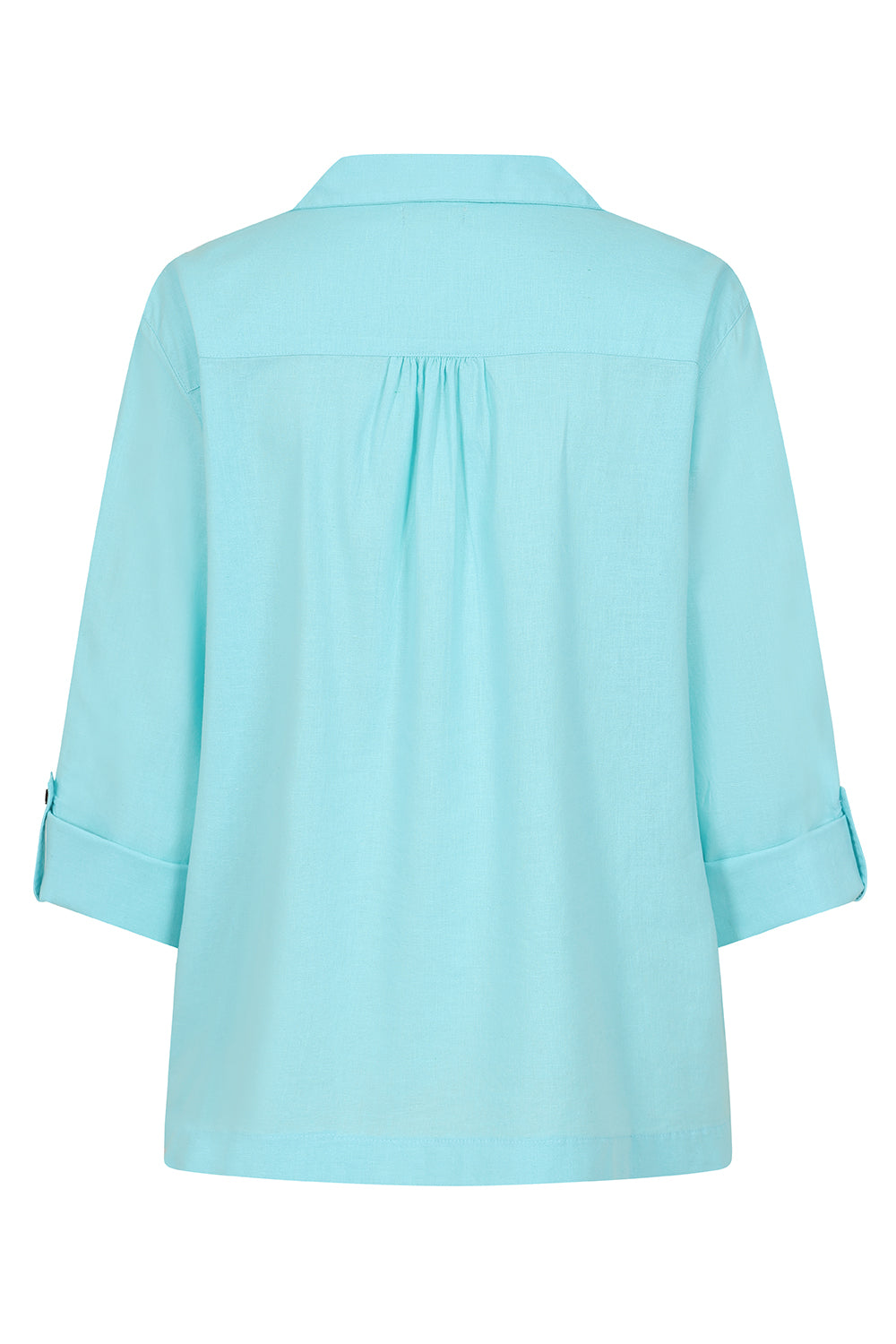 Summertime Smock - Aqua - Organic Cotton Linen Blend