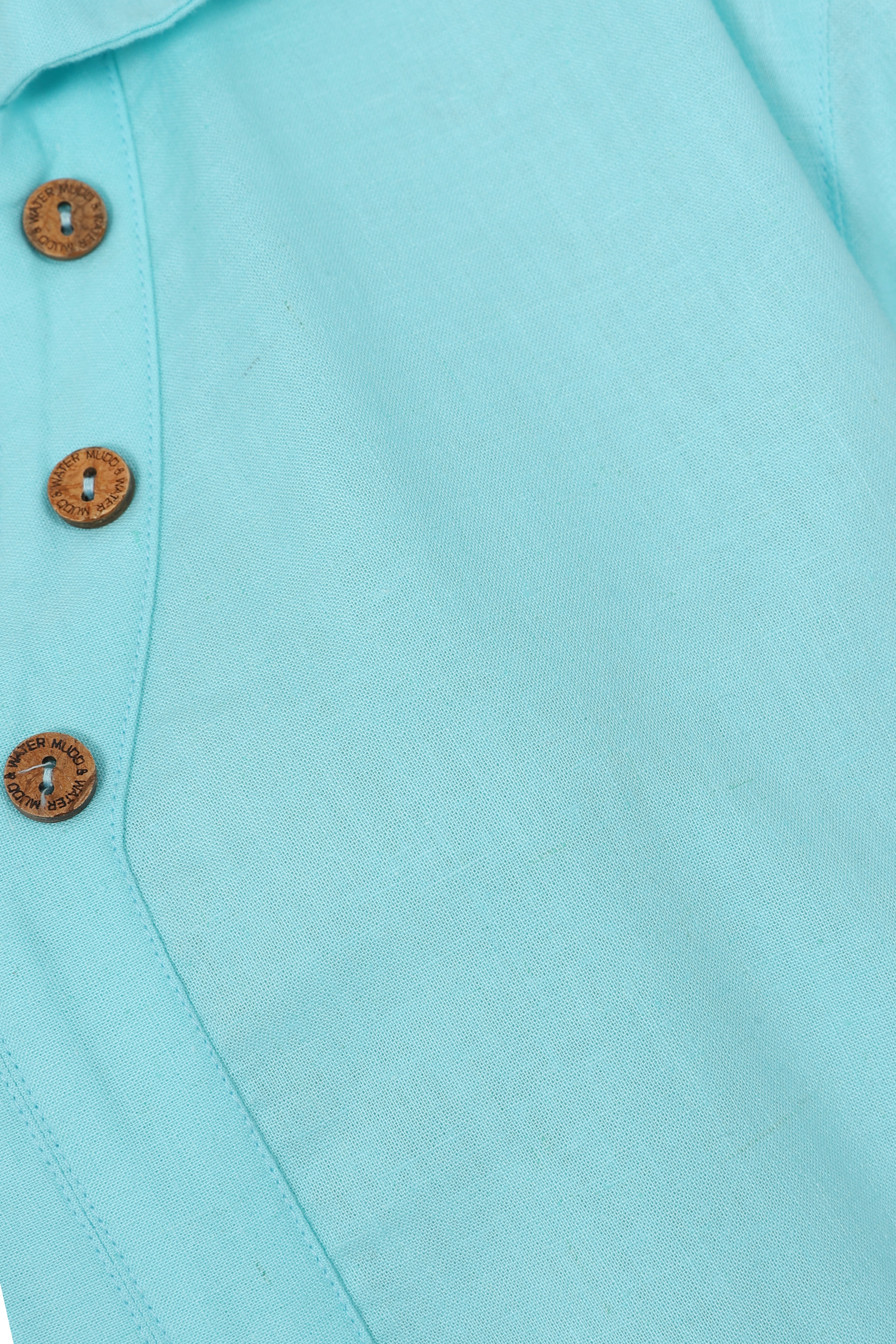 Springtime Tunic - Aqua - Organic Cotton Linen Blend