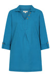 Springtime Tunic - Teal - Organic Cotton Linen Blend