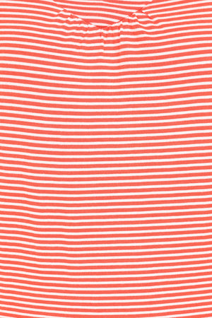 St Tropez Top - Coral Stripe - Viscose Jersey