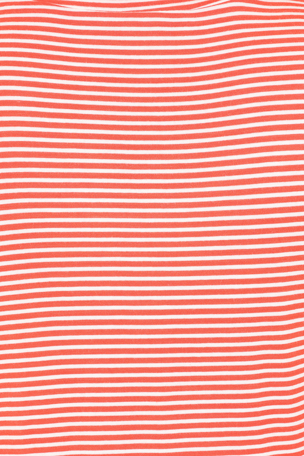 St Tropez Top - Coral Stripe - Viscose Jersey