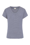 St Tropez Top - Navy Stripe - Viscose Jersey