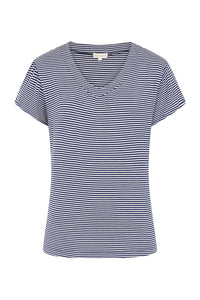 St Tropez Top - Navy Stripe - Viscose Jersey