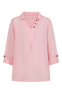 Summertime Smock - Coral Blush - Organic Cotton Linen Blend