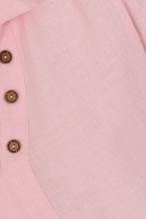 Summertime Smock - Coral Blush - Organic Cotton Linen Blend