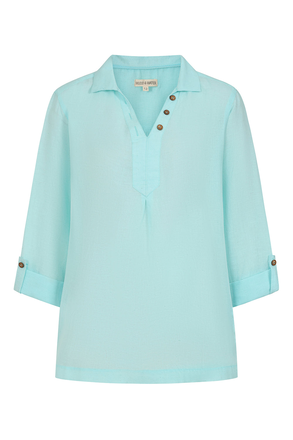 Summertime Smock - Tangier Turquoise - Organic Cotton Linen Blend