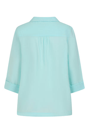 Summertime Smock - Tangier Turquoise - Organic Cotton Linen Blend