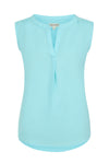 Sunrise Blouse - Aqua - Organic Cotton Linen Blend