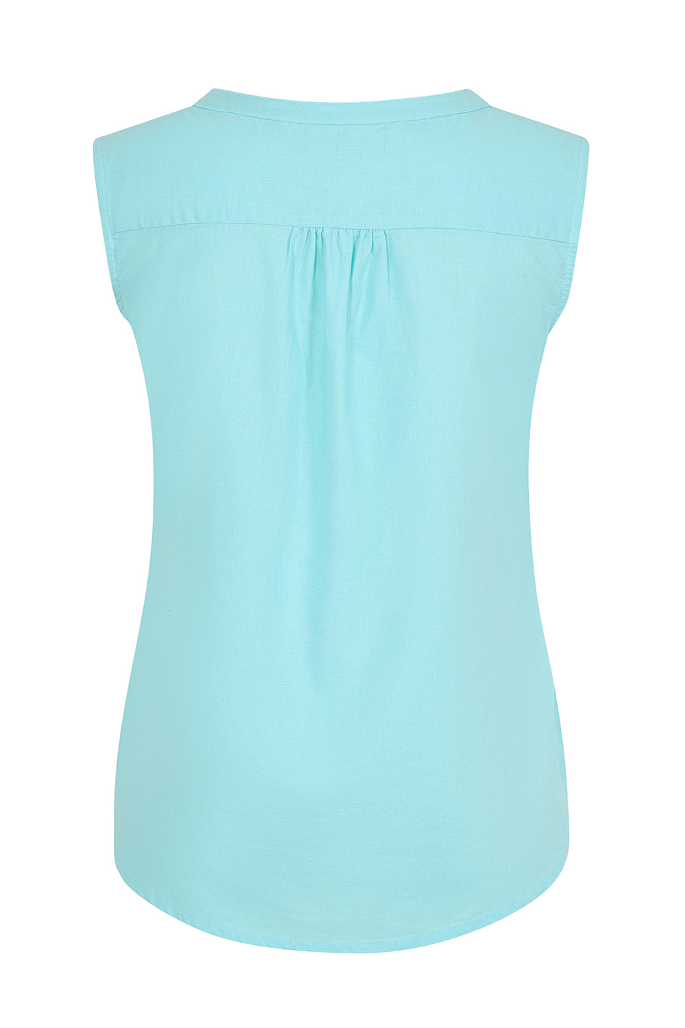 Sunrise Blouse - Aqua - Organic Cotton Linen Blend