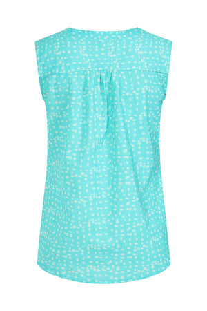 Sunrise Blouse - Ceramic Dot - Organic Cotton Linen Blend
