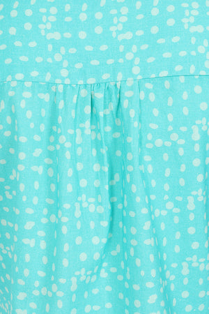 Sunrise Blouse - Ceramic Dot - Organic Cotton Linen Blend