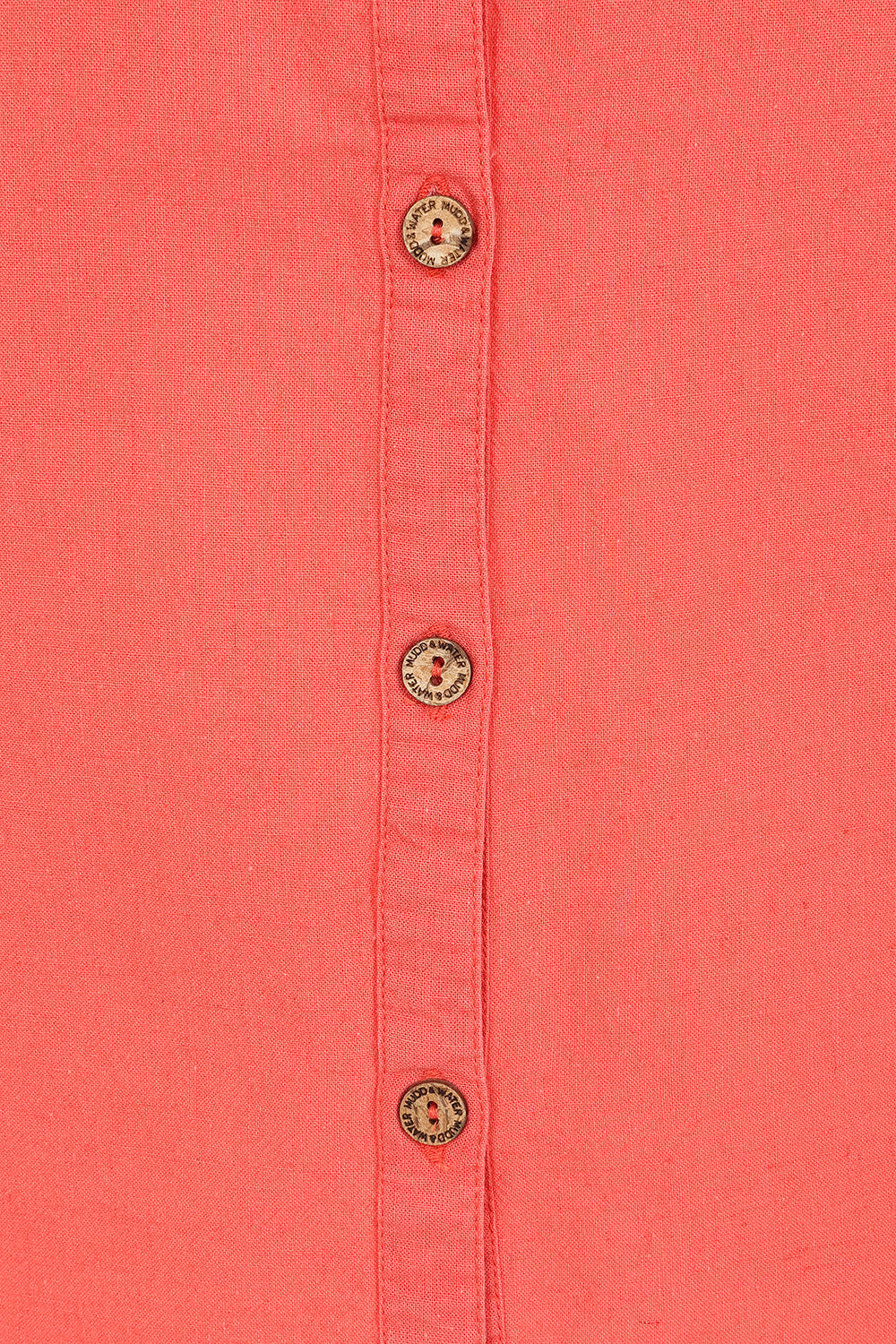 Sunrise Blouse - Hot Coral - Organic Cotton Linen Blend