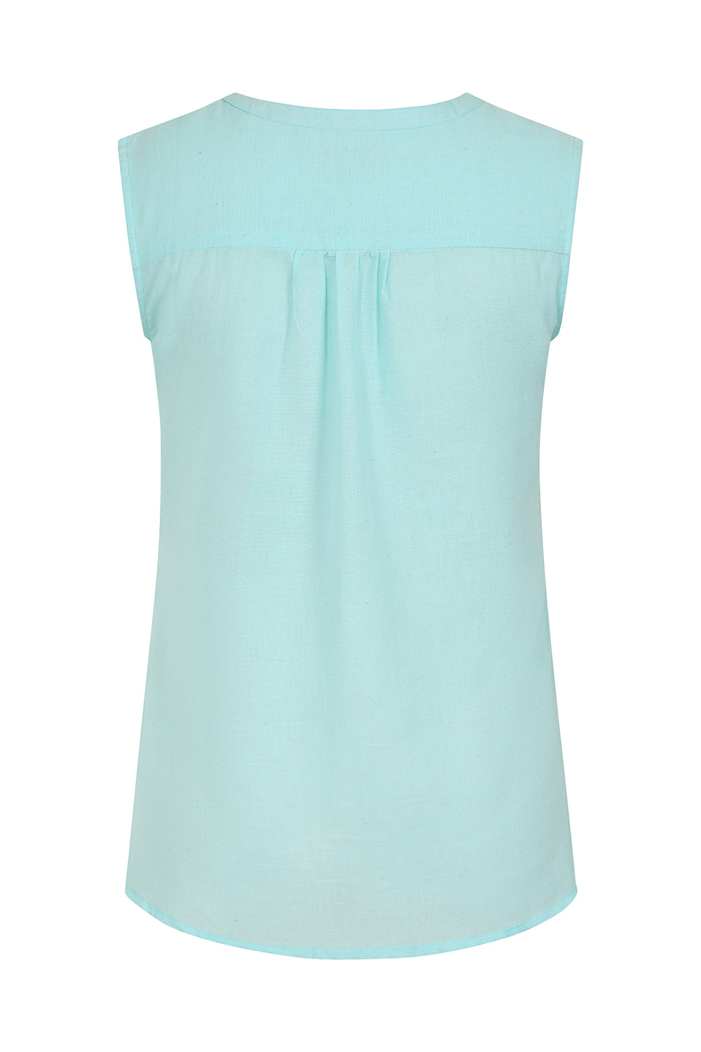 Sunrise Blouse - Tangier Turquoise - Organic Cotton Linen Blend