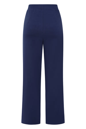 Tara Trouser - Navy - GOTS Organic Cotton