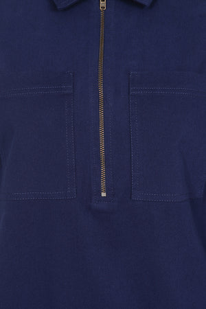 Wirral Dress - Navy - Organic Cotton Jean