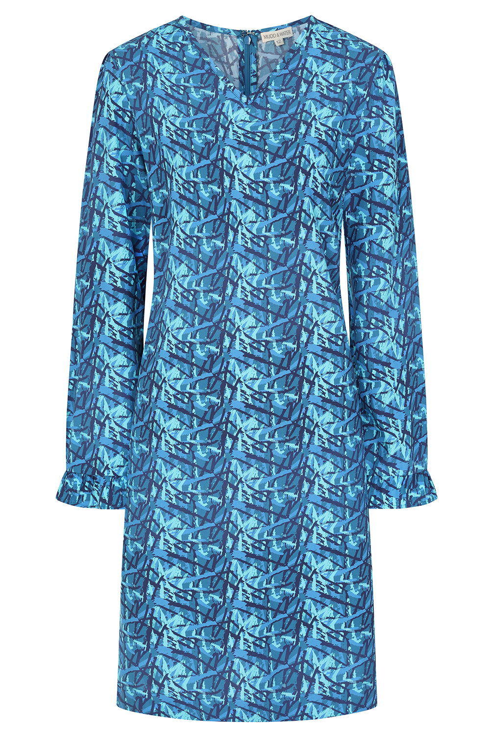 Yew Dress  - Brush Print Blue - Lenzing EcoVero