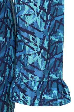 Yew Dress  - Brush Print Blue - Lenzing EcoVero