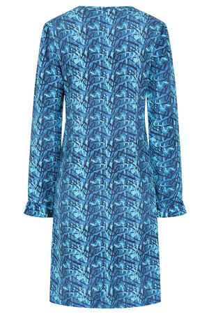 Yew Dress  - Brush Print Blue - Lenzing EcoVero