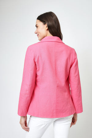 Ava Jacket - Pink - Organic Cotton Linen Blend