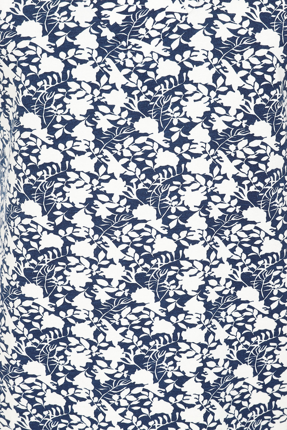 Fauna Top - Navy Foliage print - GOTS Organic Cotton