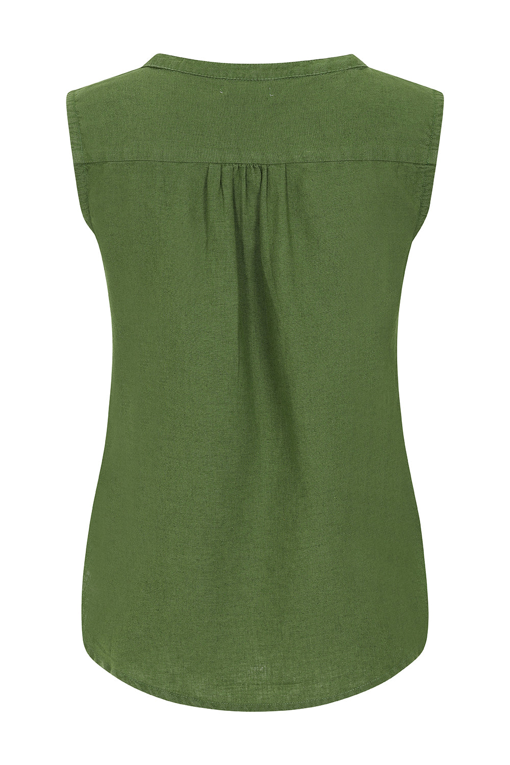 Sunrise Blouse - Green - Organic Cotton Linen Blend